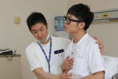 心臓外科手術後のリハビリについての講演と実技指導