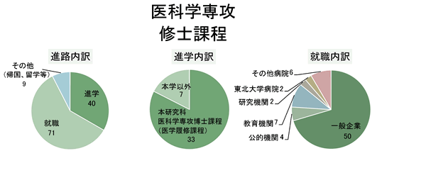 博士課程進路内訳の図表